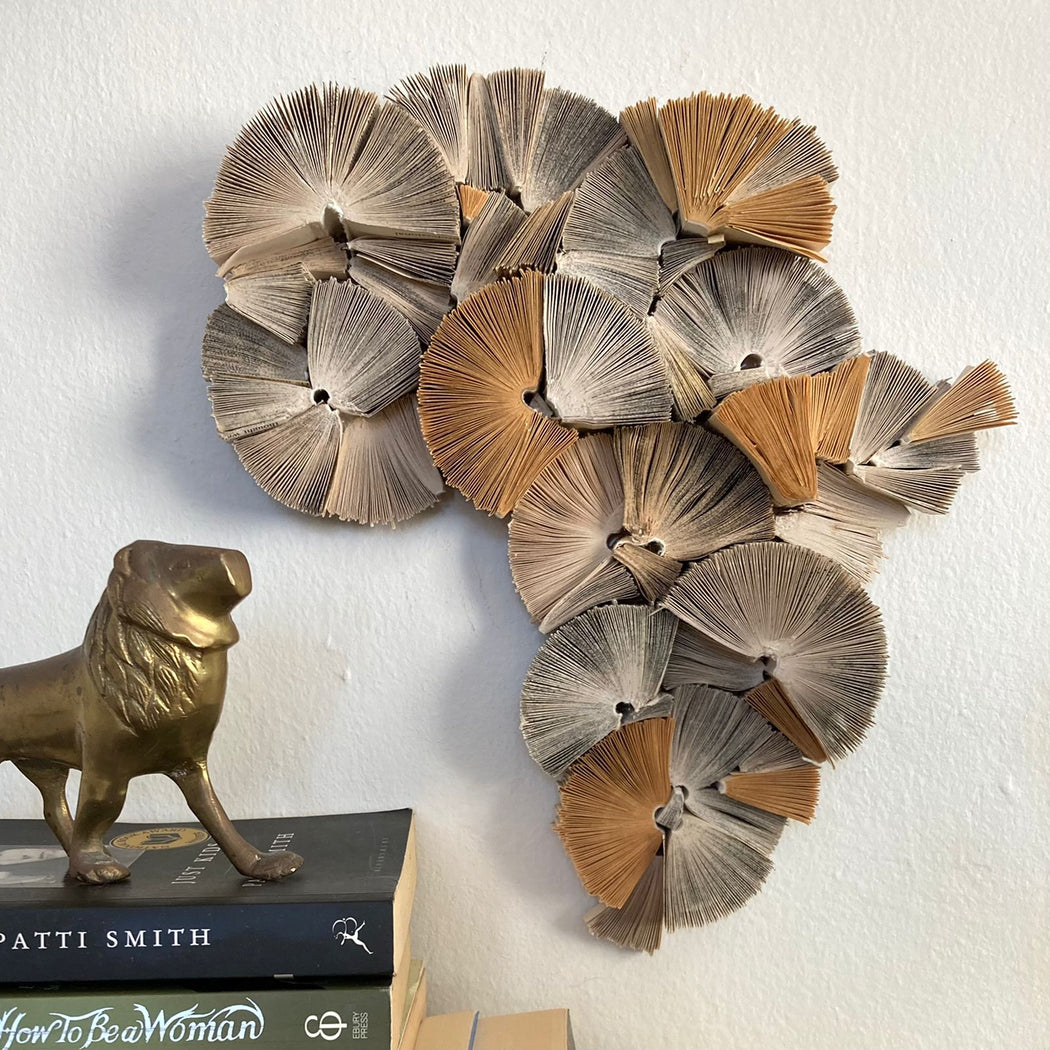 Africa Reinvented (Mini) - Artwork made from old books by Keri Muller